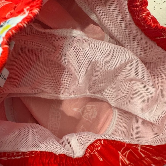 Janie and Jack Red Nautical Print Swim Shorts - Picture 3 of 5